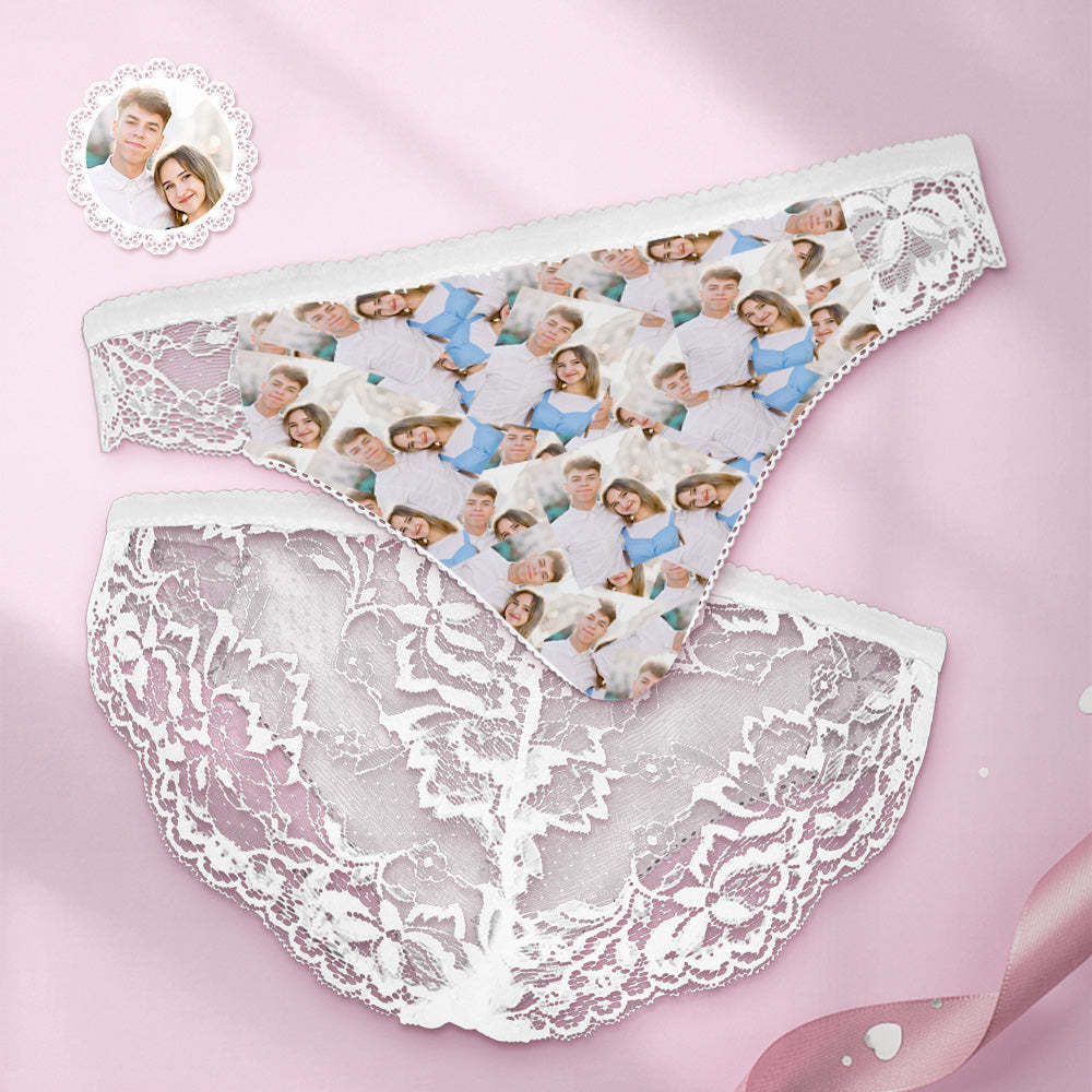Benutzerdefinierte Frauen Spitzenhöschen Foto Collage Sexy Höschen - DePhotoBoxer