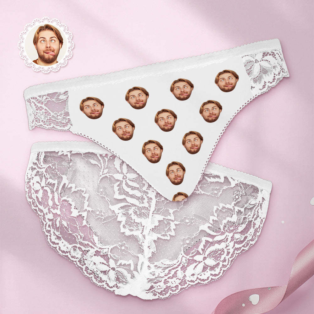 Benutzerdefinierte Frauen Spitzenhöschen Buntes Gesicht Sexy Höschen Süßes Geschenk - DePhotoBoxer