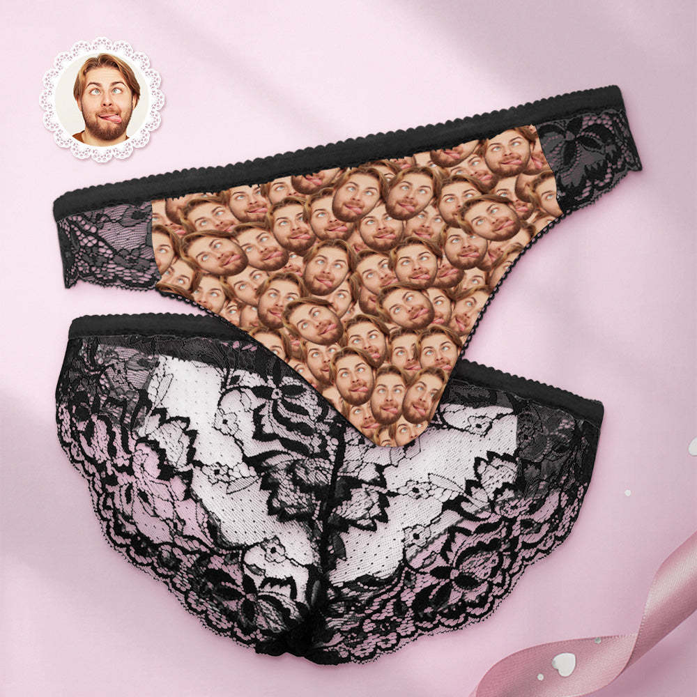 Benutzerdefinierte Frauen Spitzenhöschen Face Mash Sexy Höschen - DePhotoBoxer