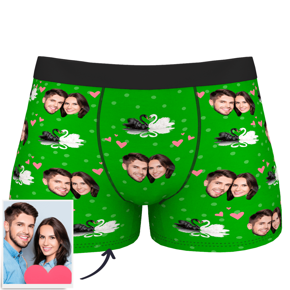 PERSONALIZED FACE BOXER SHORTS WITH FLAMINGO BEST GIFT FOR LOVE