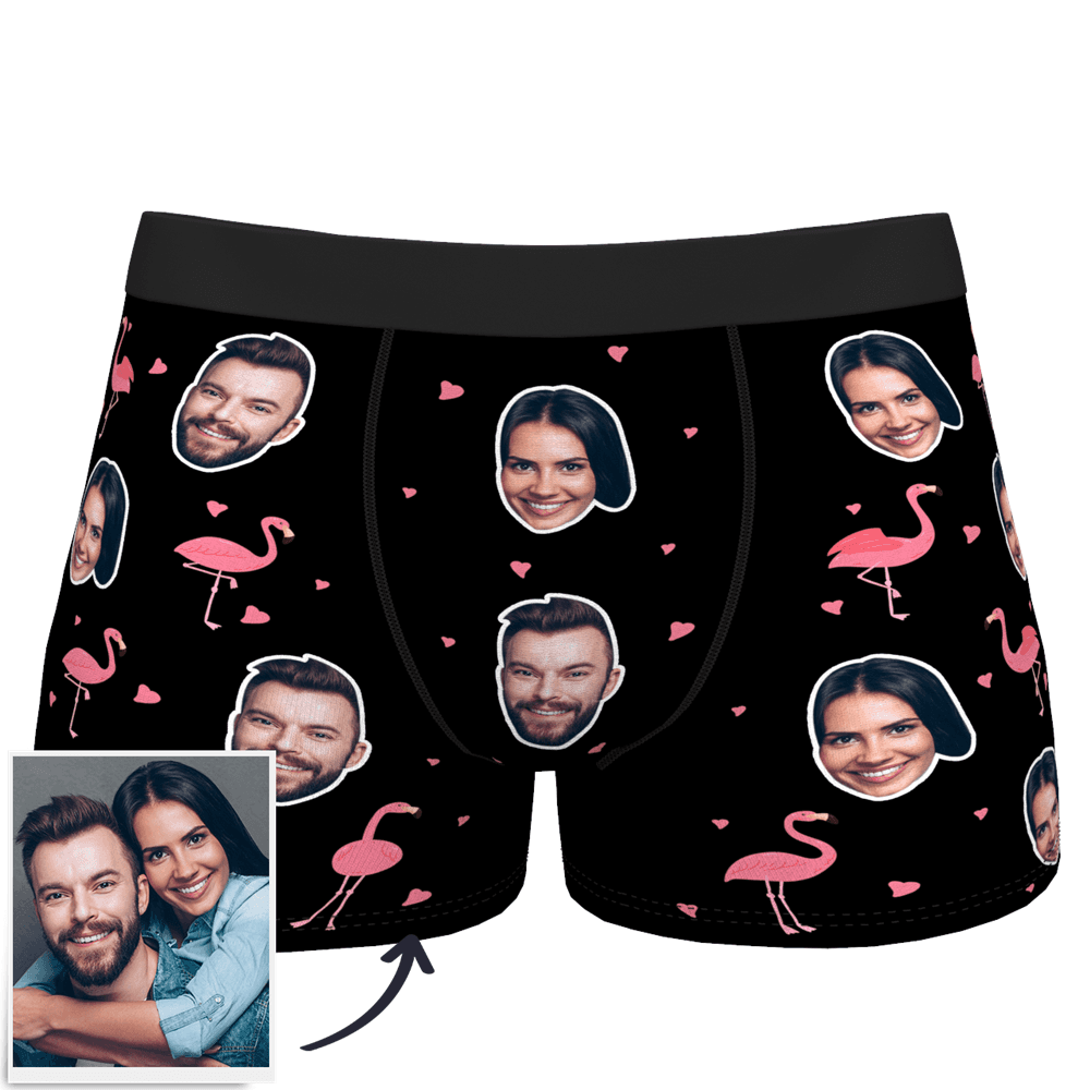 Personalisierte Gesicht Boxer Shorts mit Herz Hochzeit Geschenke - Bestes Geschenk für Liebhaber