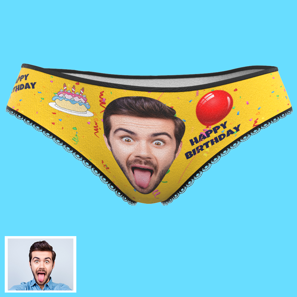 Custom Face Women's Panties Unterwäsche Alles Gute zum Geburtstag Geschenke für sie