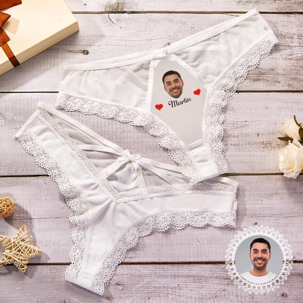 Benutzerdefinierte Sexy Spitze String Weiße Spitze String Hinzufügen Freund Gesicht und Name