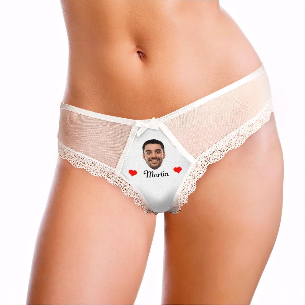 Benutzerdefinierte Sexy Spitze String Weiße Spitze String Hinzufügen Freund Gesicht und Name