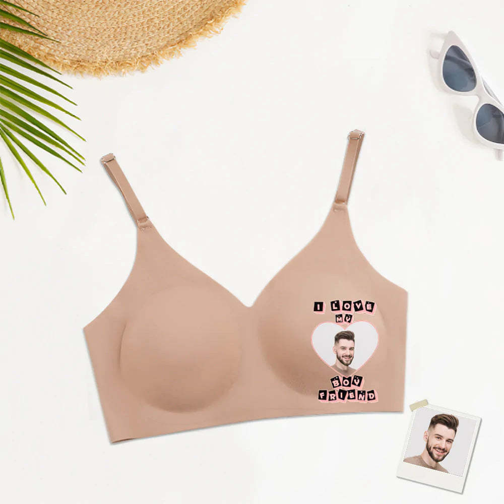 Benutzerdefinierte Foto Frauen Nahtlose Dessous Personalisierte Frauen Camisole Unterwäsche Ich liebe meinen Freund