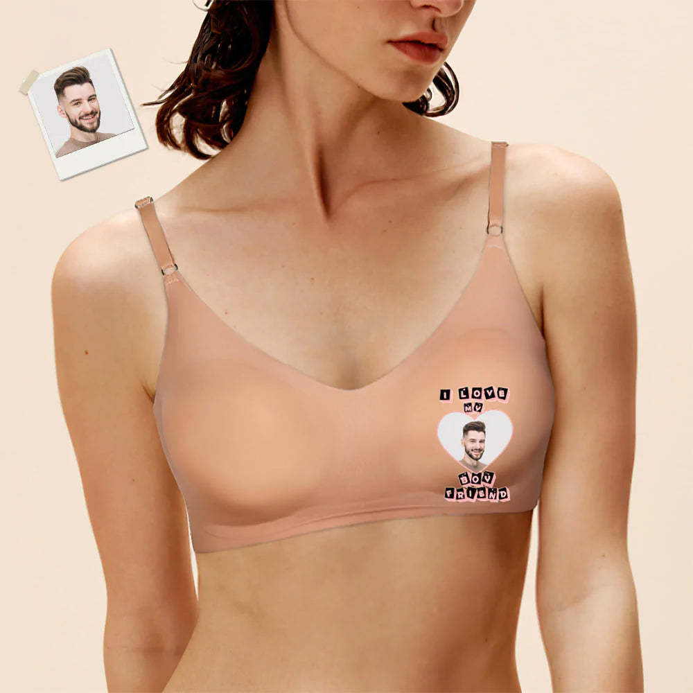 Benutzerdefinierte Foto Frauen Nahtlose Dessous Personalisierte Frauen Camisole Unterwäsche Ich liebe meinen Freund