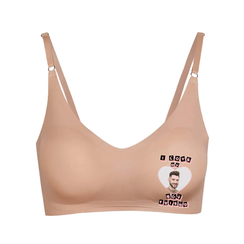 Benutzerdefinierte Foto Frauen Nahtlose Dessous Personalisierte Frauen Camisole Unterwäsche Ich liebe meinen Freund