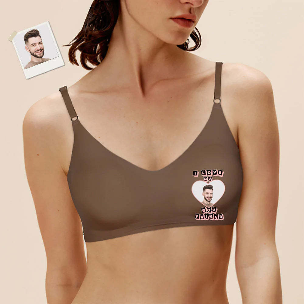 Benutzerdefinierte Foto Frauen Nahtlose Dessous Personalisierte Frauen Camisole Unterwäsche Ich liebe meinen Freund