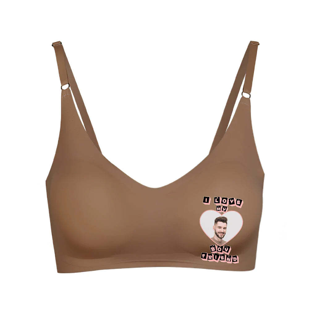 Benutzerdefinierte Foto Frauen Nahtlose Dessous Personalisierte Frauen Camisole Unterwäsche Ich liebe meinen Freund