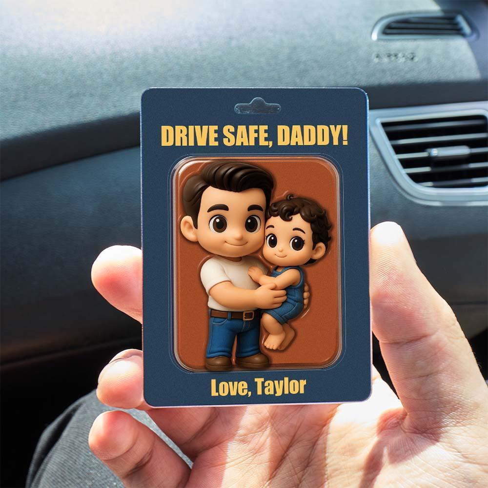 Personalisiertes Vatertagsgeschenk Für Papa, Personalisiertes Foto Actionfigur Auto Visier Clip, Geschenk Für Ehemann, Opa Geburtstagsgeschenke, Autozubehör - DePhotoBoxer