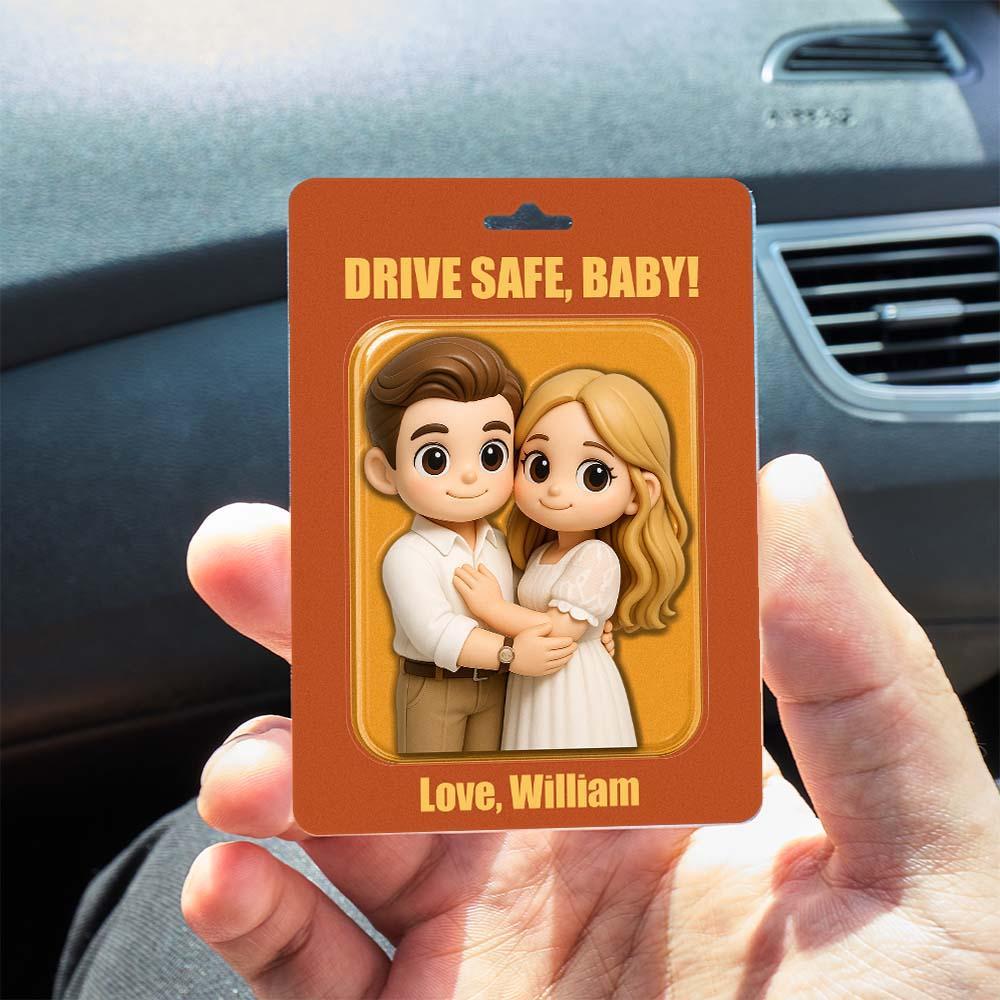 Personalisiertes Vatertagsgeschenk Für Papa, Personalisiertes Foto Actionfigur Auto Visier Clip, Geschenk Für Ehemann, Opa Geburtstagsgeschenke, Autozubehör - DePhotoBoxer