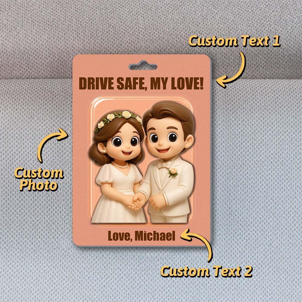 Personalisiertes Vatertagsgeschenk Für Papa, Personalisiertes Foto Actionfigur Auto Visier Clip, Geschenk Für Ehemann, Opa Geburtstagsgeschenke, Autozubehör - DePhotoBoxer