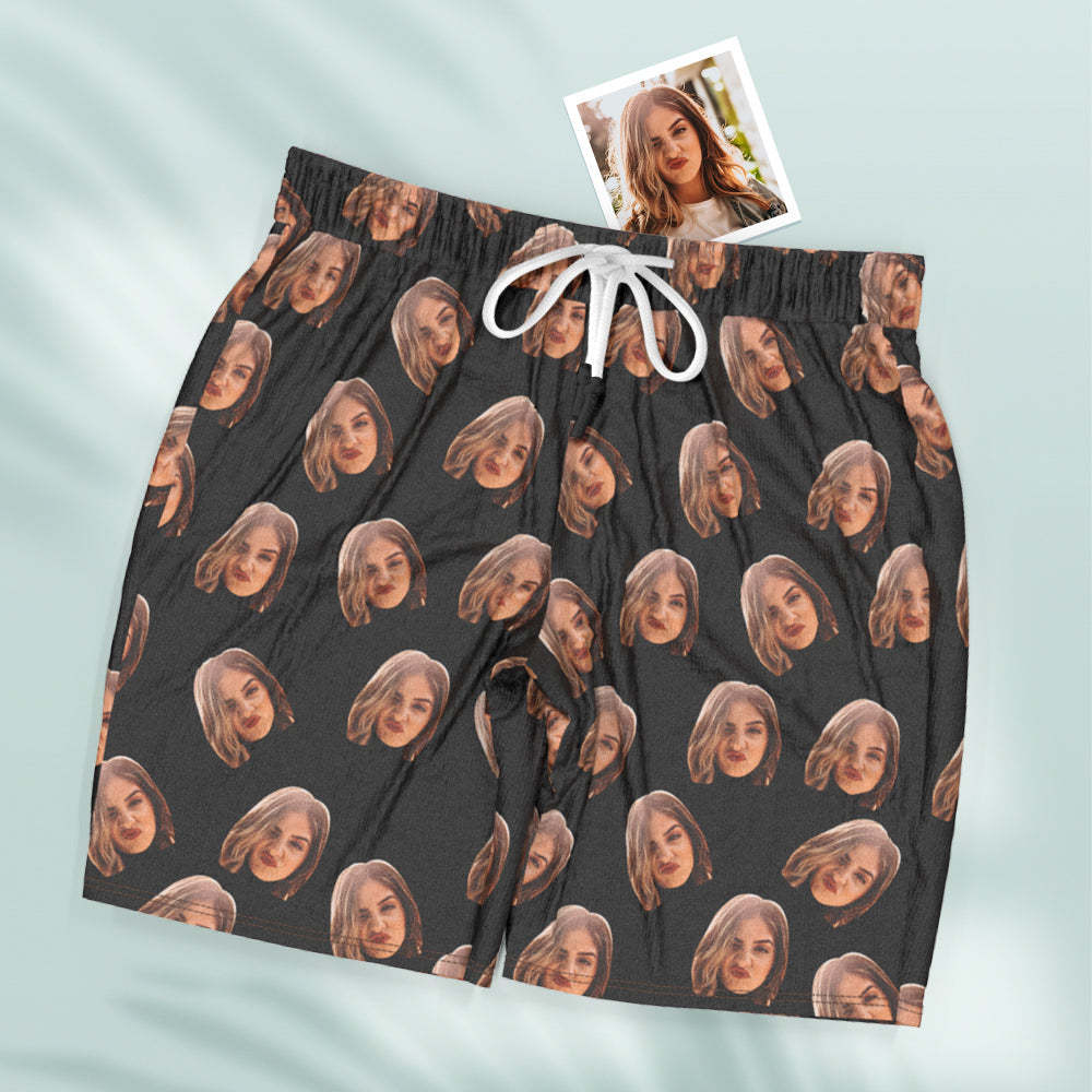 Benutzerdefinierte Gesicht Kurzarm Pyjamas Personalisierte Frauen Nachtwäsche Geschenke Für Sie