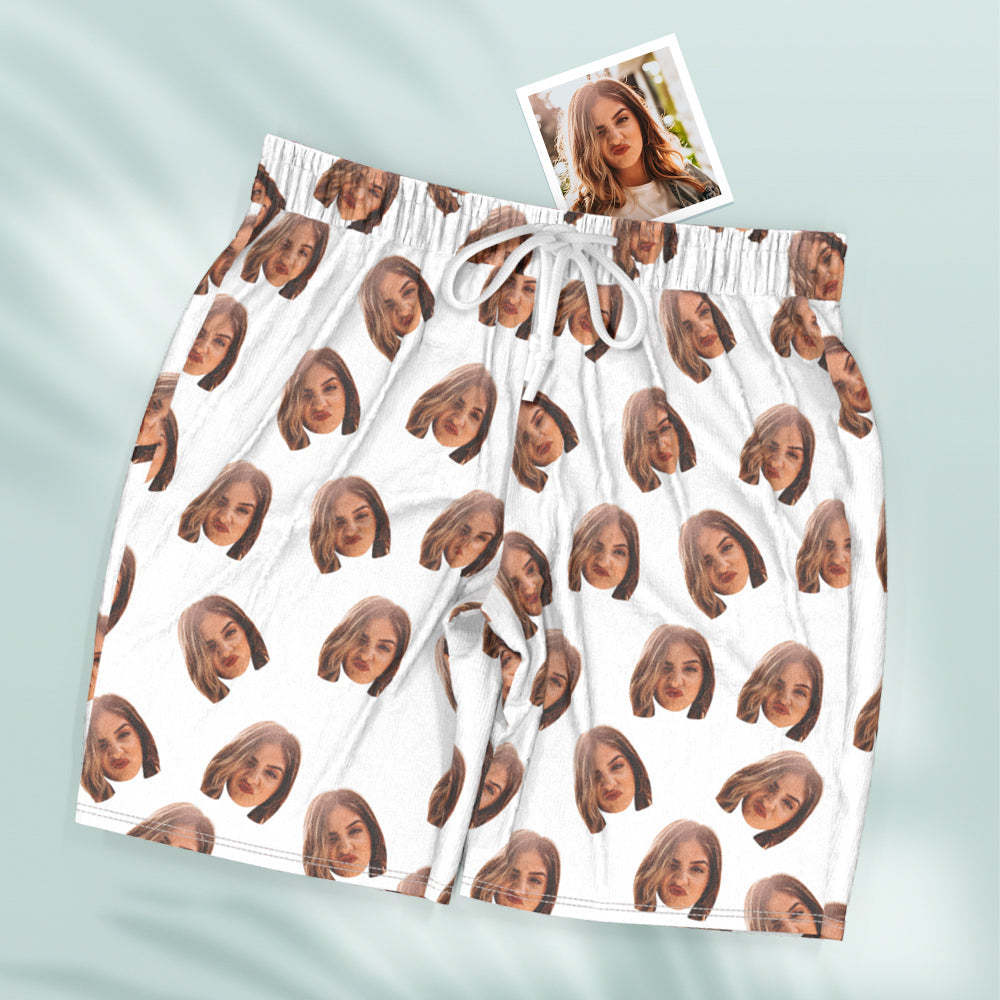 Benutzerdefinierte Gesicht Kurzarm Pyjamas Personalisierte Frauen Nachtwäsche Geschenke Für Sie
