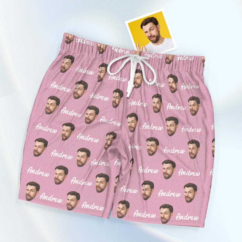 Benutzerdefiniertes Gesicht und Name Kurzarm Pyjamas Personalisierte Foto Pyjama Frauen Männer Sommer Pyjamas Sommer Geschenke