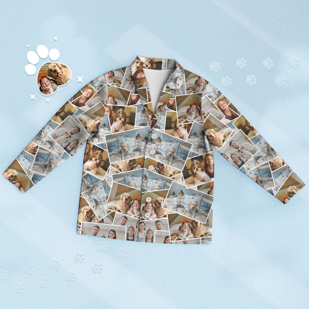 Benutzerdefinierte 4-Foto-Druck Pyjama Personalisierte Memory Pyjama Besonderes Geschenk