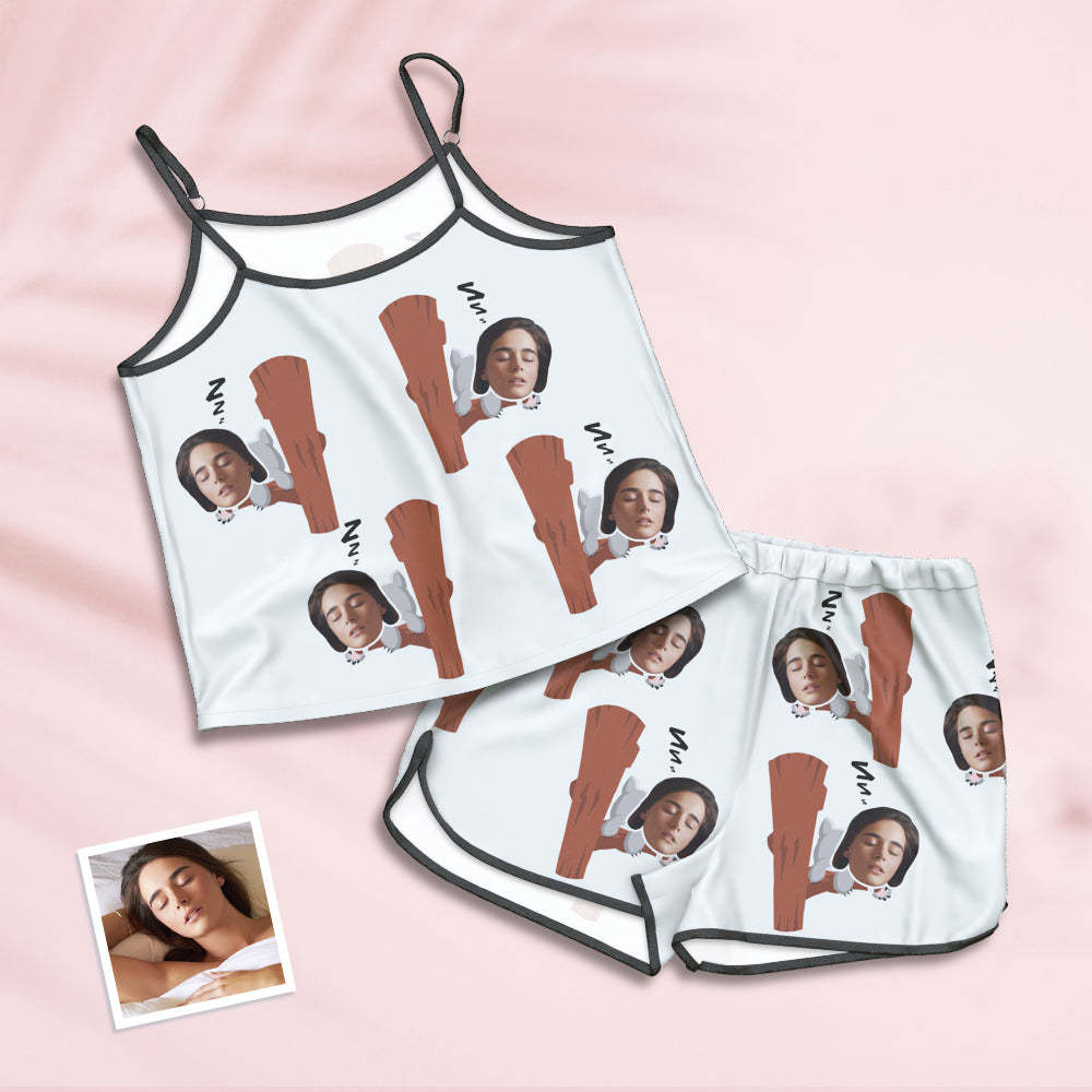 Benutzerdefinierte Gesicht Pyjamas Straps Schlafanzug Shorts Dessous Set Sommer Nachtwäsche mit Koalas