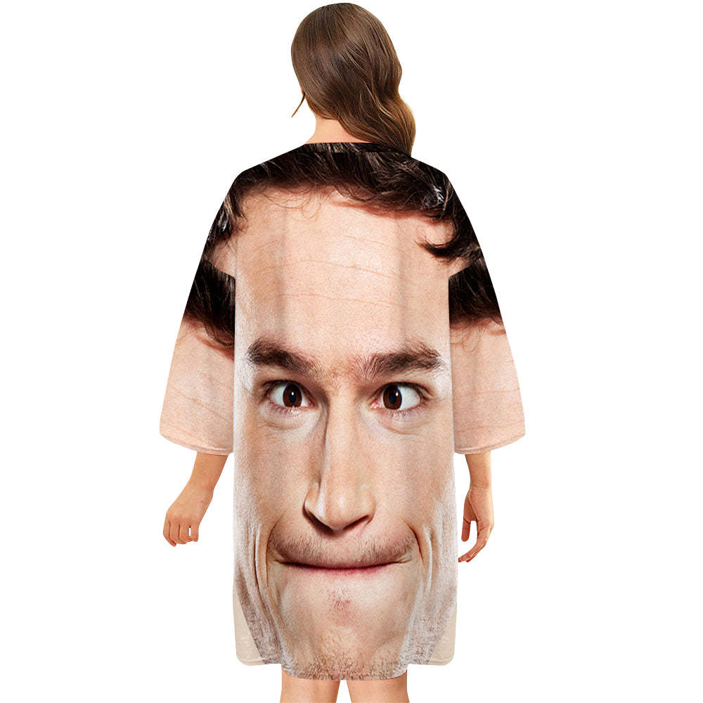 Benutzerdefinierte Foto Gesicht Nachthemd Kreative Parodie Mann Gesicht Lustige Geschenke - DePhotoBoxer