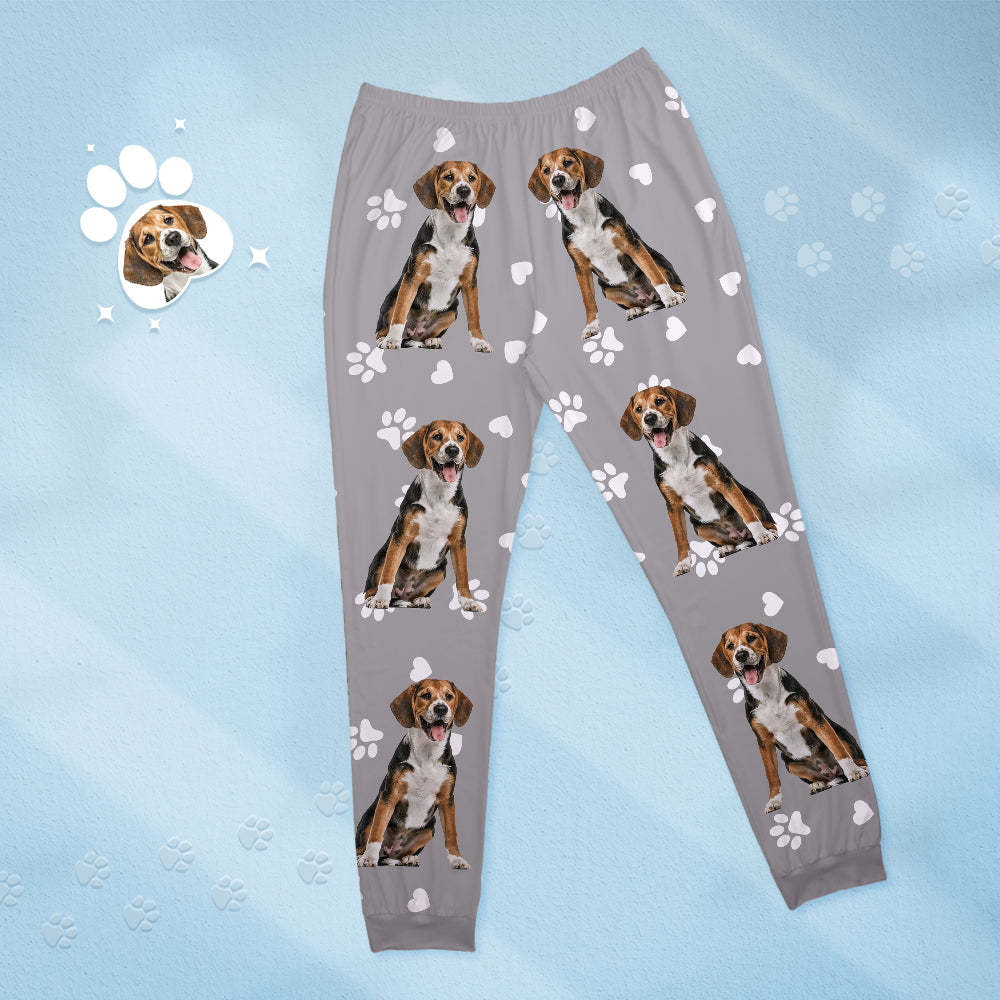 Personalisierter Haustier-foto-namens-pyjama, Personalisiertes Rundhals-hundekatzen-liebhaber-pyjama-geschenk Für Frauen - DePhotoBoxer