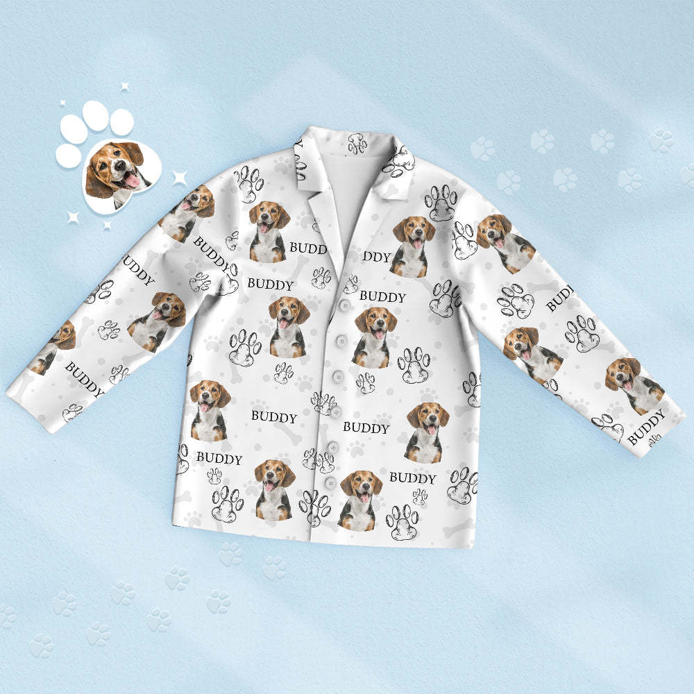 Benutzerdefinierte Foto Hund Pyjamas Katze Pfote Für Hund Katze Liebhaber Personalisierte Foto Frauen Männer Mehrfarbige Pyjama - DePhotoBoxer