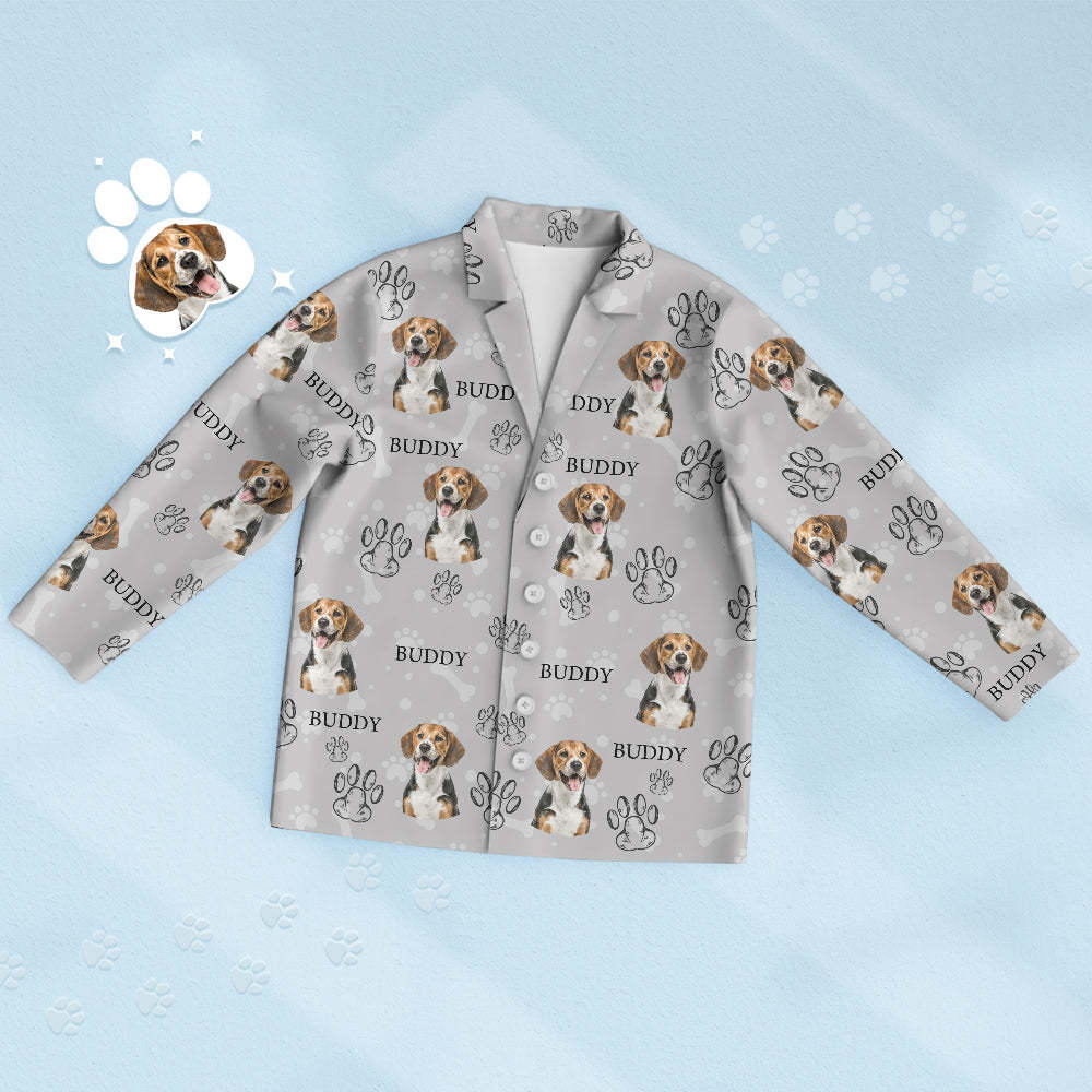 Benutzerdefinierte Foto Hund Pyjamas Katze Pfote Für Hund Katze Liebhaber Personalisierte Foto Frauen Männer Mehrfarbige Pyjama - DePhotoBoxer
