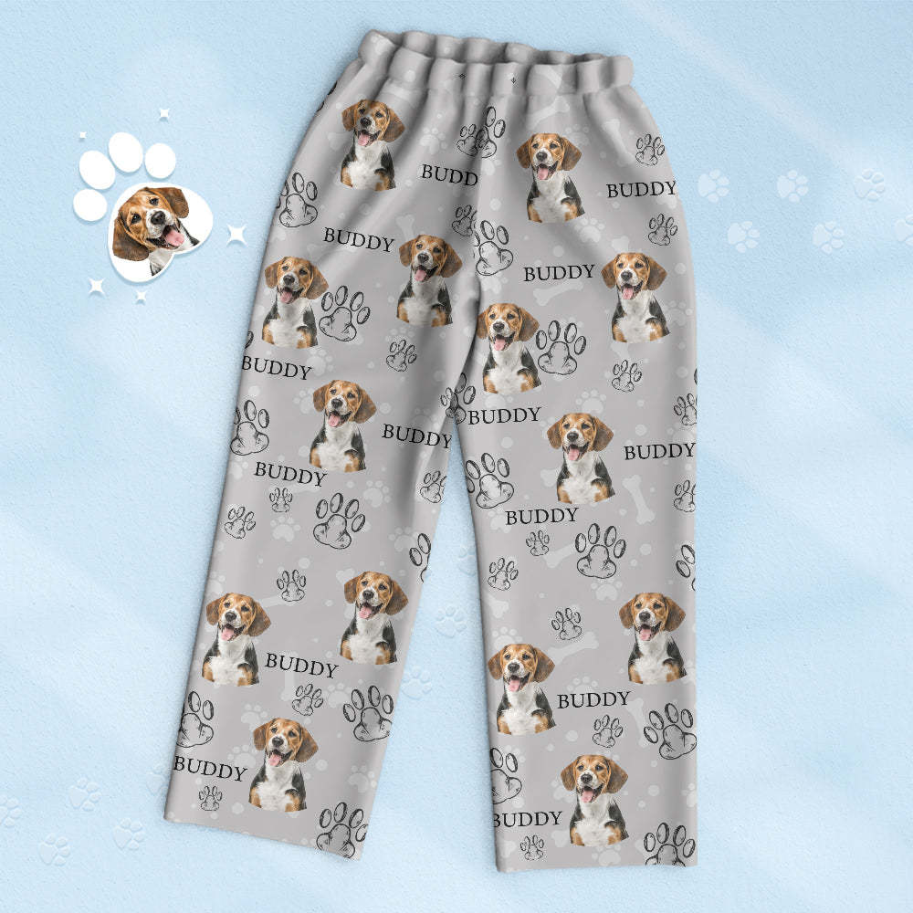 Benutzerdefinierte Foto Hund Pyjamas Katze Pfote Für Hund Katze Liebhaber Personalisierte Foto Frauen Männer Mehrfarbige Pyjama - DePhotoBoxer