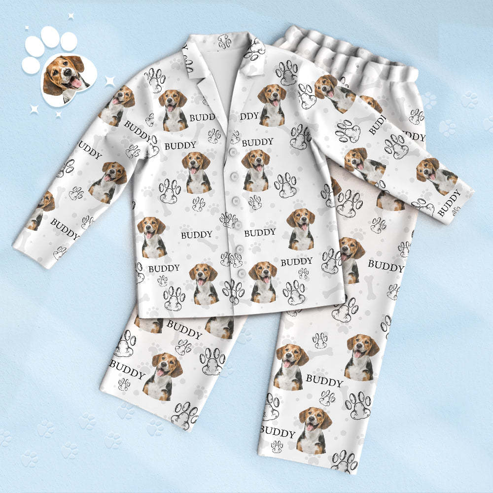 Benutzerdefinierte Foto Hund Pyjamas Katze Pfote Für Hund Katze Liebhaber Personalisierte Foto Frauen Männer Mehrfarbige Pyjama - DePhotoBoxer
