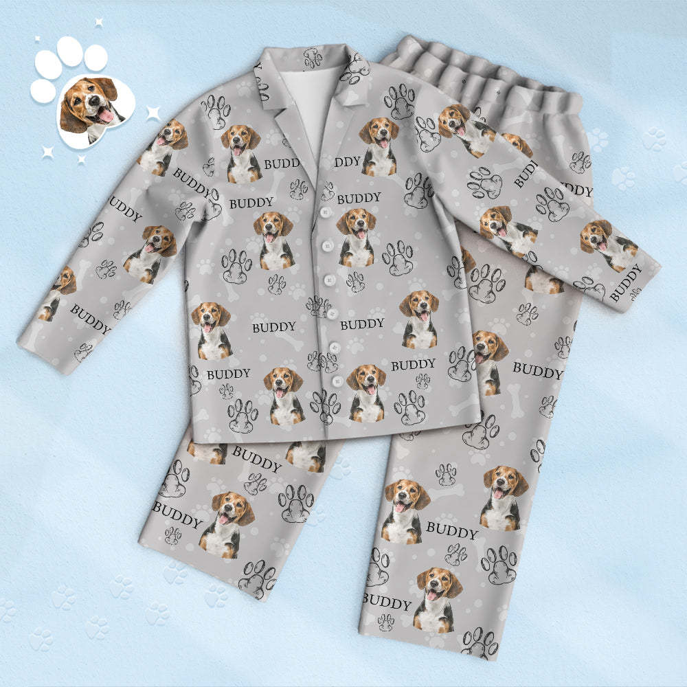Benutzerdefinierte Foto Hund Pyjamas Katze Pfote Für Hund Katze Liebhaber Personalisierte Foto Frauen Männer Mehrfarbige Pyjama - DePhotoBoxer