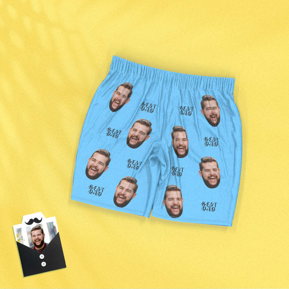 Kurzärmeliger Pyjama Mit Individuellem Gesicht, Personalisiertes Foto, Schlafanzug Für Damen Und Herren, Beste Vatertagsgeschenke Für Papa - DePhotoBoxer