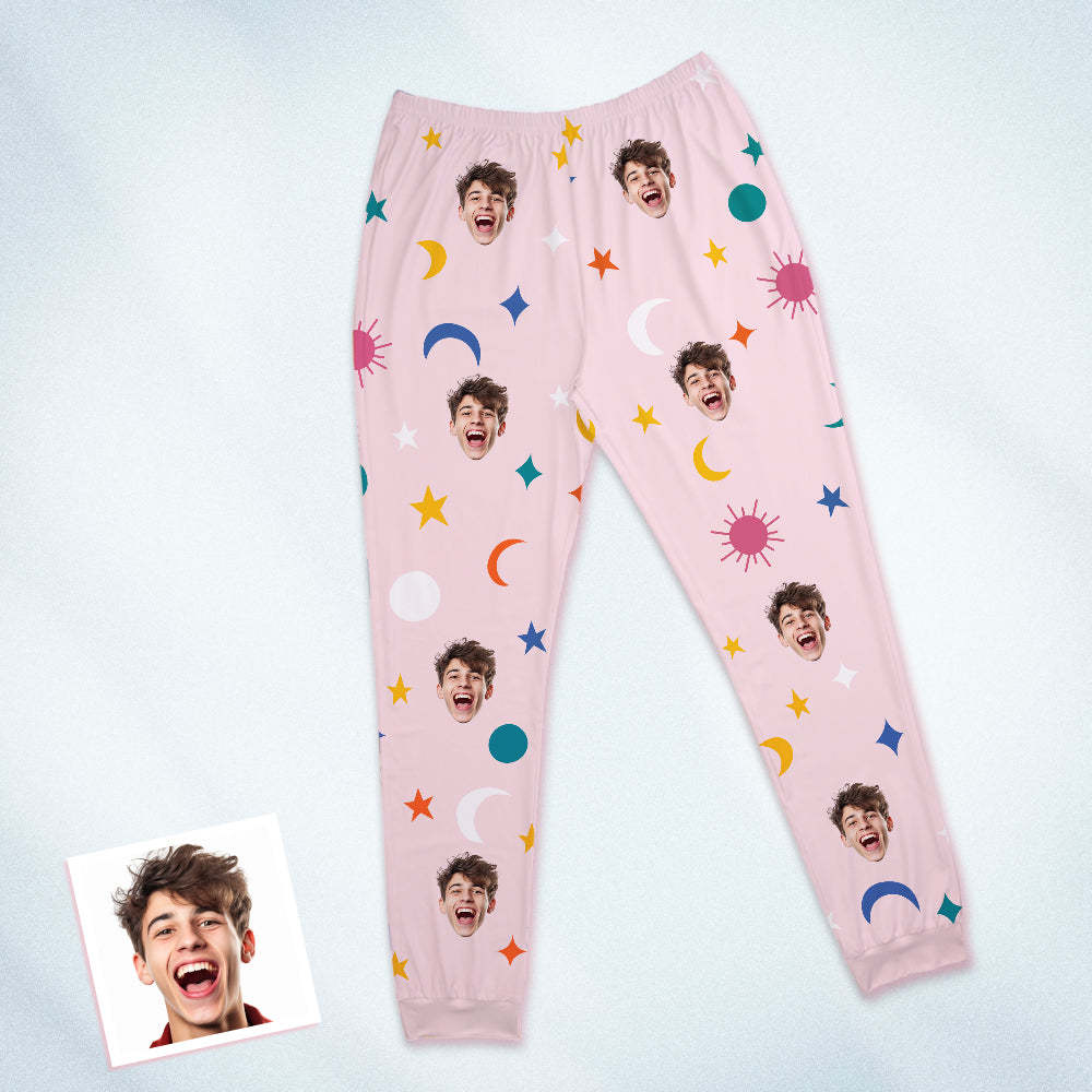 Benutzerdefinierter Gesichts-pyjama, Schlafanzug, Personalisierter Rundhals-pyjama, Lustiges Geschenk Für Frauen - DePhotoBoxer