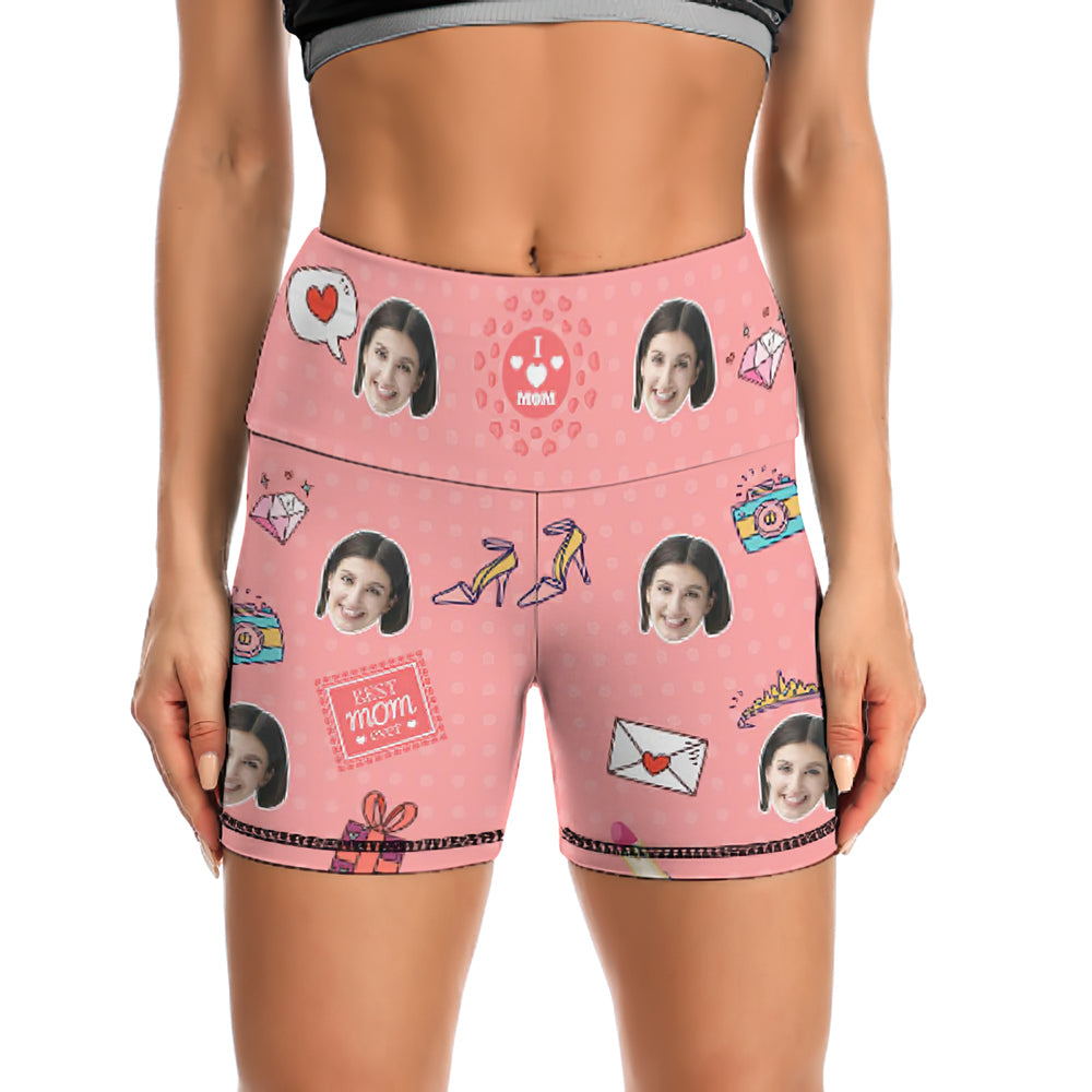 Custom Face Leggings und Tank Top Pink Yoga Kleidung Anzug Muttertagsgeschenk - beste Mutter aller Zeiten
