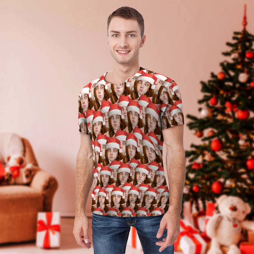 Weihnachtsgeschenke Individuelles T-shirt Mash Face Shirt My Face All Over Print T-shirt - DePhotoBoxer
