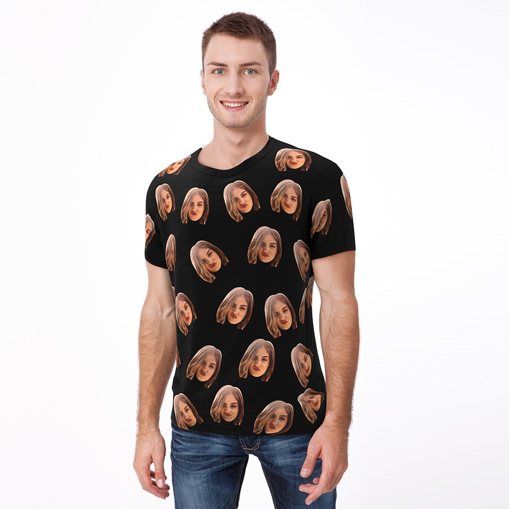 Benutzerdefiniertes My Face T-shirt Ihr Mann T-shirt Bestes Personalisiertes Geschenk