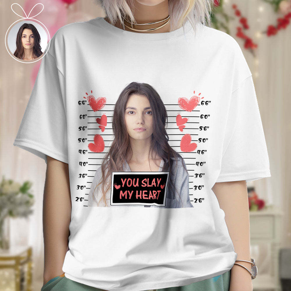 Individuelle Foto-t-shirts, Personalisiertes Brust-foto-t-shirt, Valentinstagsgeschenke Für Paare - DePhotoBoxer