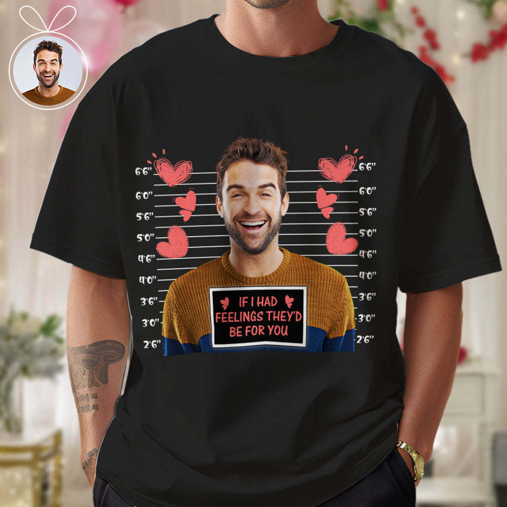 Individuelle Foto-t-shirts, Personalisiertes Brust-foto-t-shirt, Valentinstagsgeschenke Für Paare - DePhotoBoxer