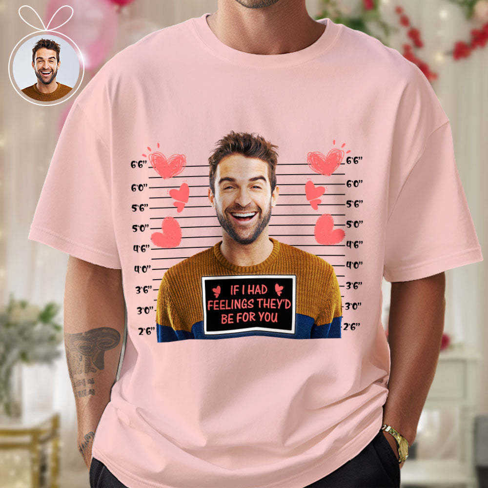 Individuelle Foto-t-shirts, Personalisiertes Brust-foto-t-shirt, Valentinstagsgeschenke Für Paare - DePhotoBoxer