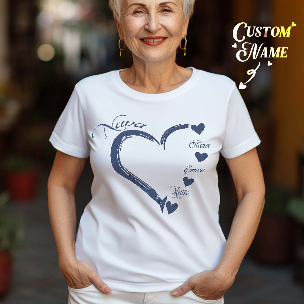Benutzerdefinierte Mama-oma-t-shirts, Personalisiertes Kindernamen-t-shirt, Muttertagsgeschenke - DePhotoBoxer