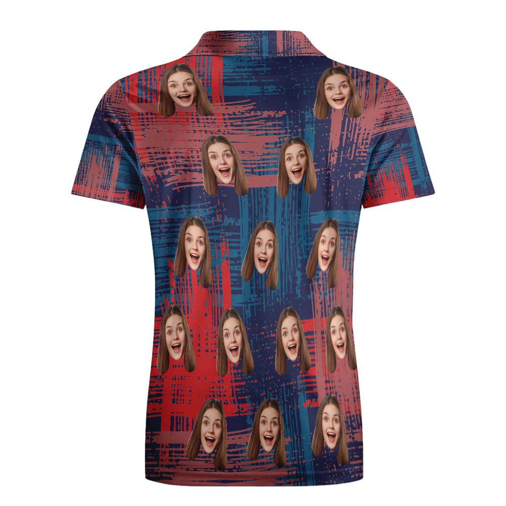 Benutzerdefinierte Personalisierte Polo-shirts, Individuelles Herren-gesichts-polo-shirt, Kurzärmeliges Buntes Golf-shirt, Geschenk Für Ihn - DePhotoBoxer