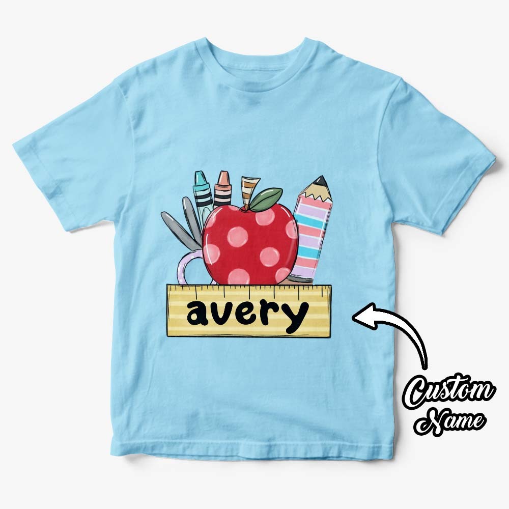 Personalisiertes T-shirt Zum Schulanfang, Erstes Schultagsshirt, Geschenk Für Kinder - DePhotoBoxer