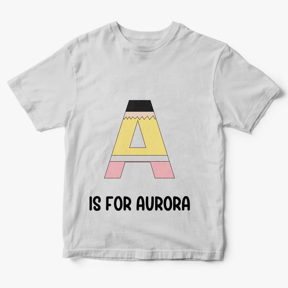Personalisiertes Back To School Bleistift-t-shirt, Erstes Schultags-shirt, Geschenk Für Kinder - DePhotoBoxer