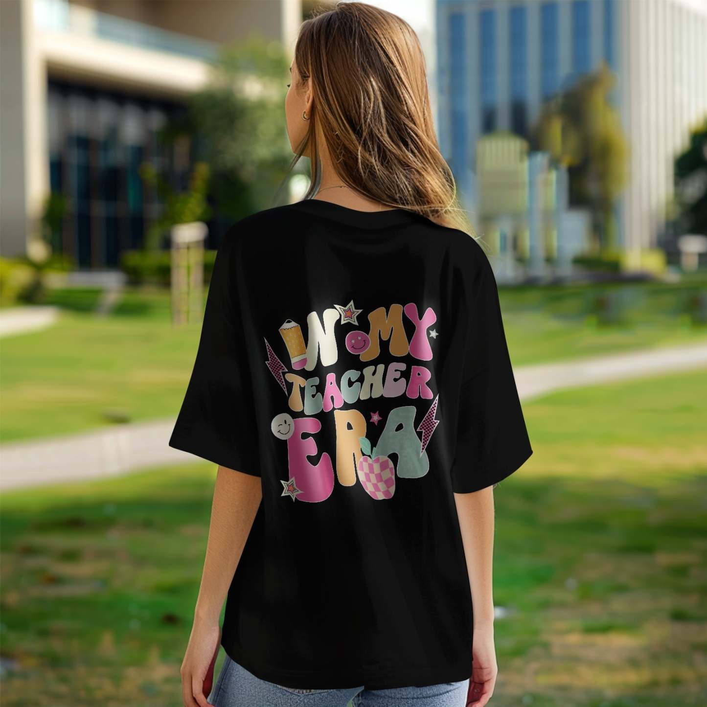 Personalisiertes „in My Teacher Era T-shirt“-lehrer-namensshirt „back To School“-geschenke - DePhotoBoxer
