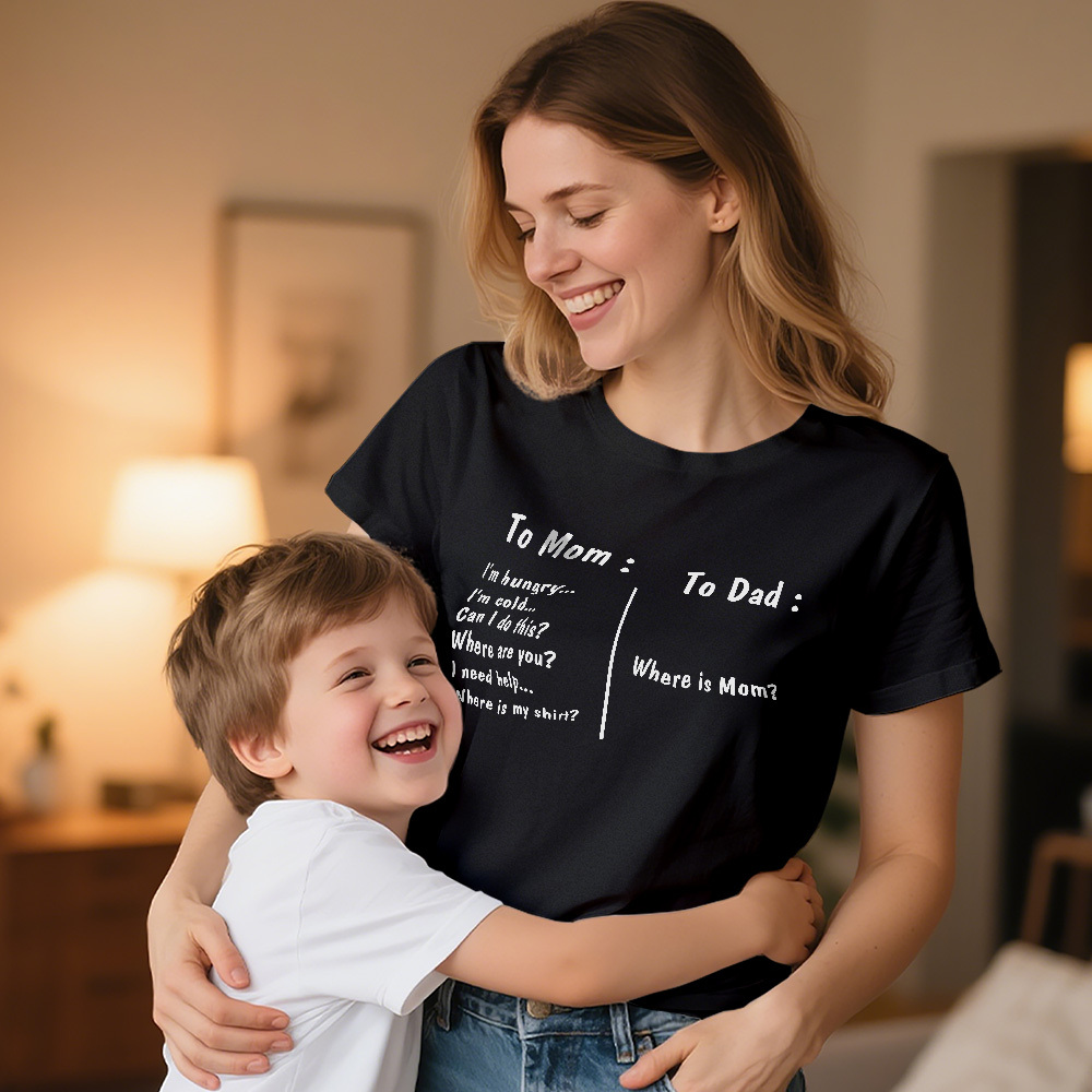 An Mama Und Papa T-shirt, Lustiges Muttertagsshirt, Süßes Muttertagsgeschenk - DePhotoBoxer