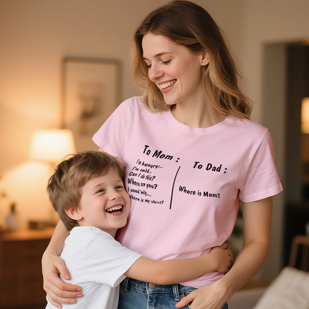 An Mama Und Papa T-shirt, Lustiges Muttertagsshirt, Süßes Muttertagsgeschenk - DePhotoBoxer