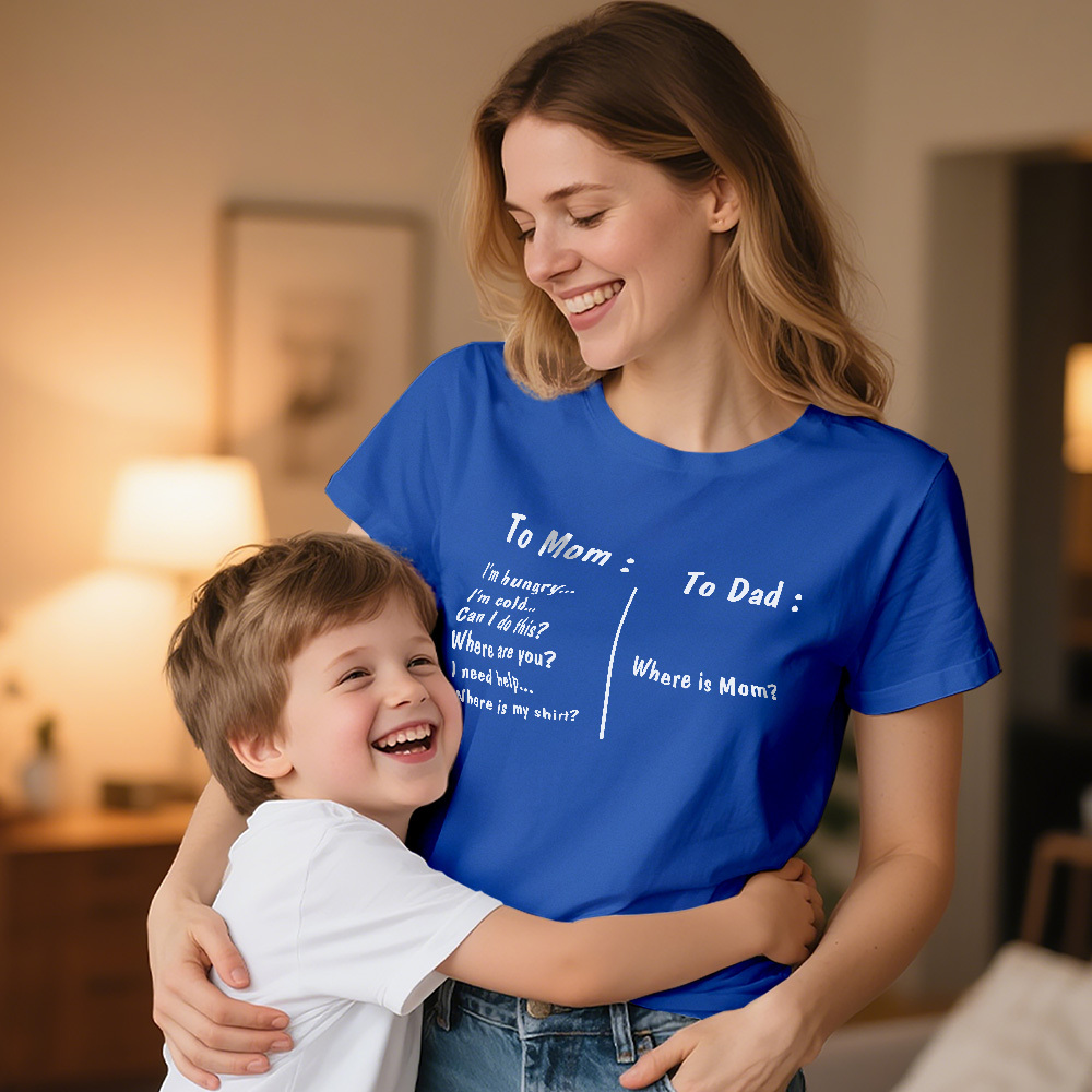 An Mama Und Papa T-shirt, Lustiges Muttertagsshirt, Süßes Muttertagsgeschenk - DePhotoBoxer