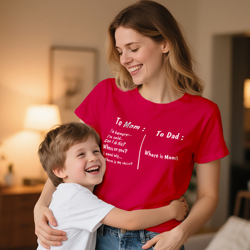 An Mama Und Papa T-shirt, Lustiges Muttertagsshirt, Süßes Muttertagsgeschenk - DePhotoBoxer