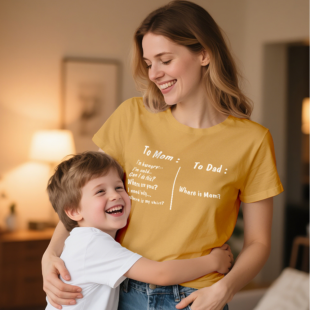 An Mama Und Papa T-shirt, Lustiges Muttertagsshirt, Süßes Muttertagsgeschenk - DePhotoBoxer