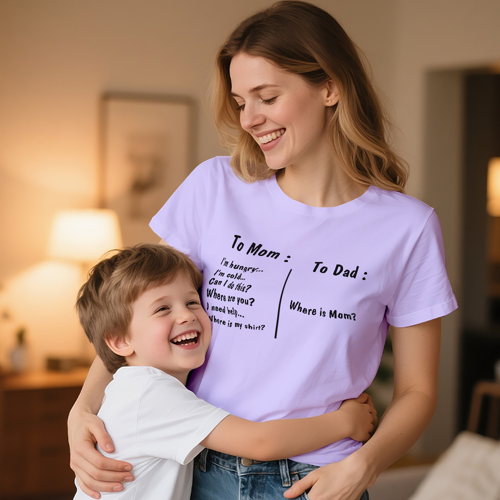 An Mama Und Papa T-shirt, Lustiges Muttertagsshirt, Süßes Muttertagsgeschenk - DePhotoBoxer