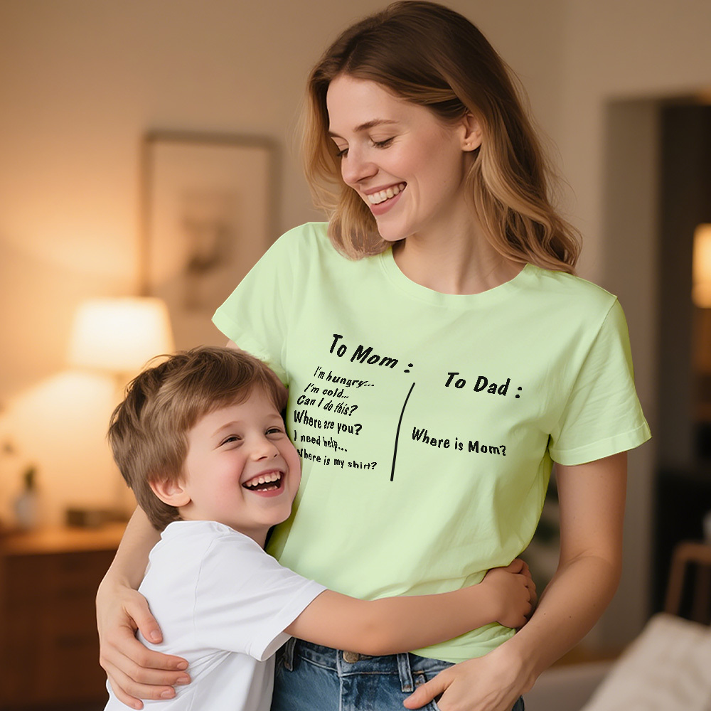 An Mama Und Papa T-shirt, Lustiges Muttertagsshirt, Süßes Muttertagsgeschenk - DePhotoBoxer