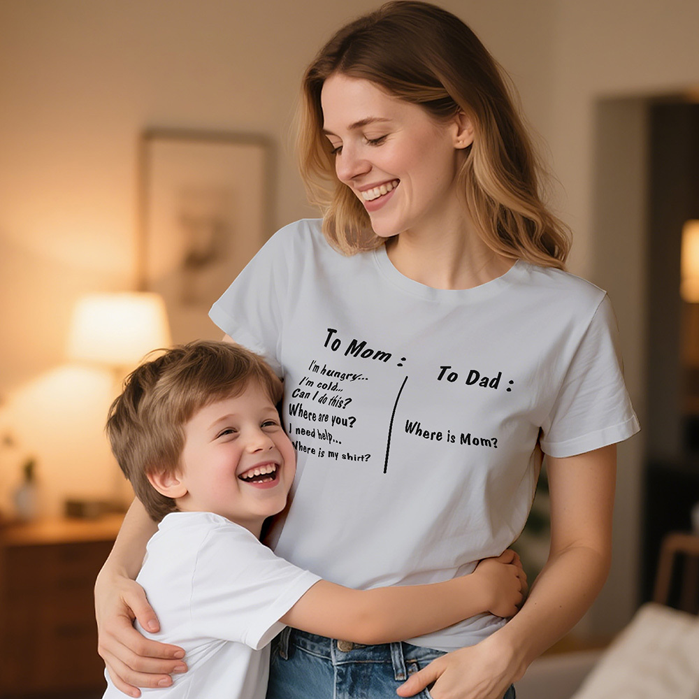 An Mama Und Papa T-shirt, Lustiges Muttertagsshirt, Süßes Muttertagsgeschenk - DePhotoBoxer