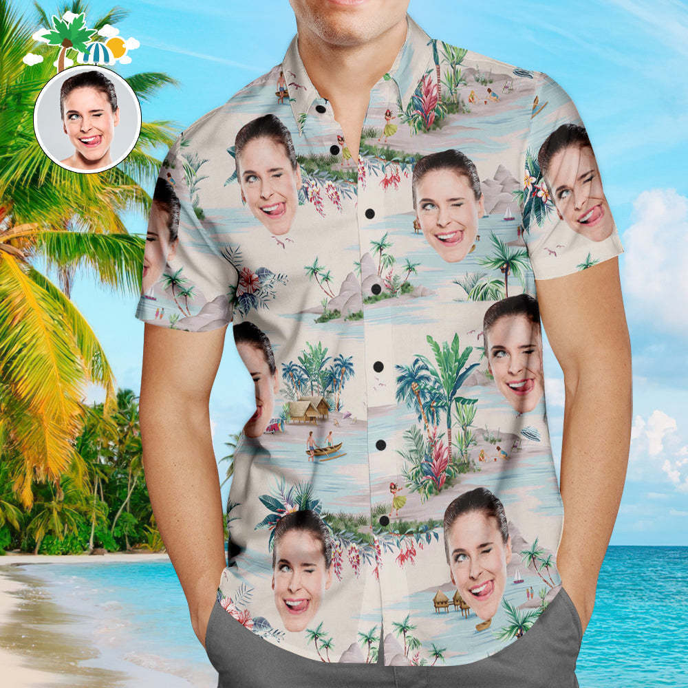 Benutzerdefinierte Hawaiian Shirts Berge und Flüsse Online Vorschau Aloha Beach Shirt Für Männer
